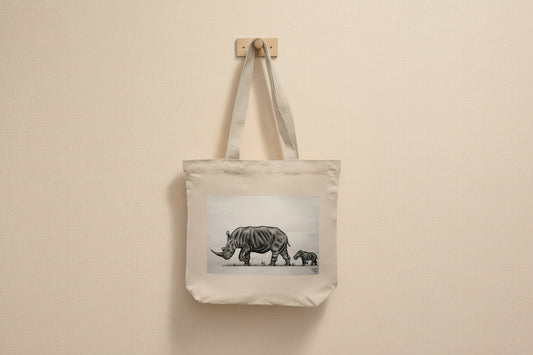 Ezekiel Rhino mom and baby 1 Eco Tote Bag