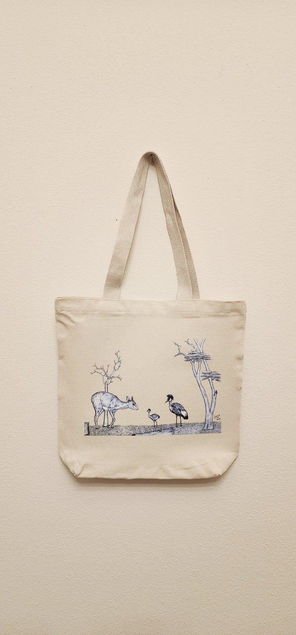 Ezekiel Deer and Bird Eco Tote Bag