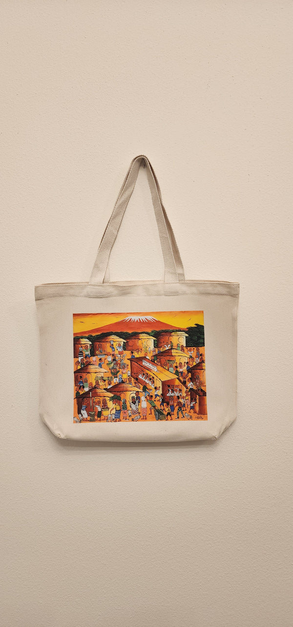 Mitole Sunset Mountain Village Eco Tote Bag